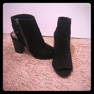 Open toe booties